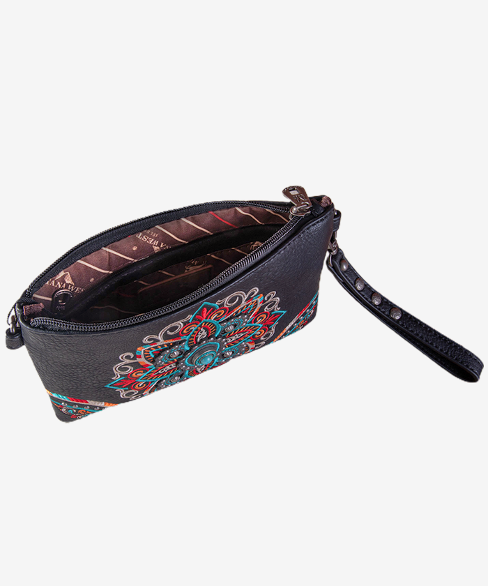 Montana West Floral Embroidered Wristlet