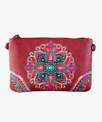 Montana West Floral Embroidered Wristlet