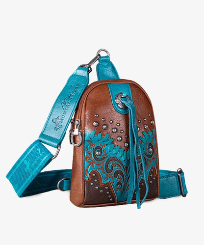 Montana West Embroidered Whipstich Sling Bag