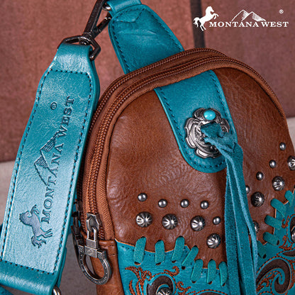 Montana West Embroidered Whipstich Sling Bag