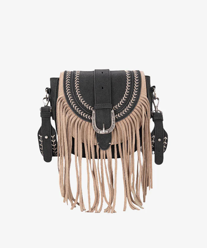 Montana West Fringe Buckle Crossbody Bag