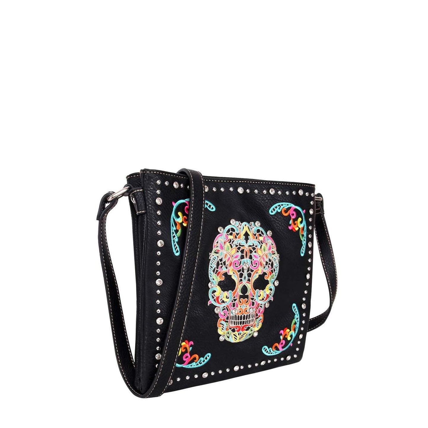 Sugar Skull Concealed Carry Crossbody Bag