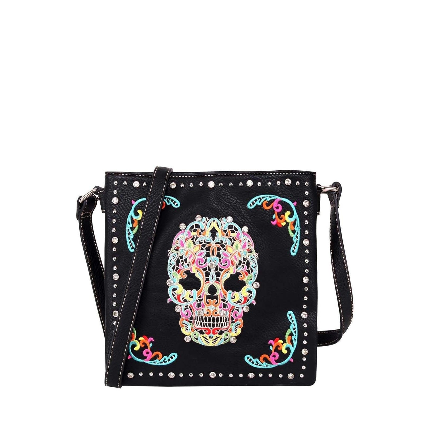 Sugar Skull Concealed Carry Crossbody Bag