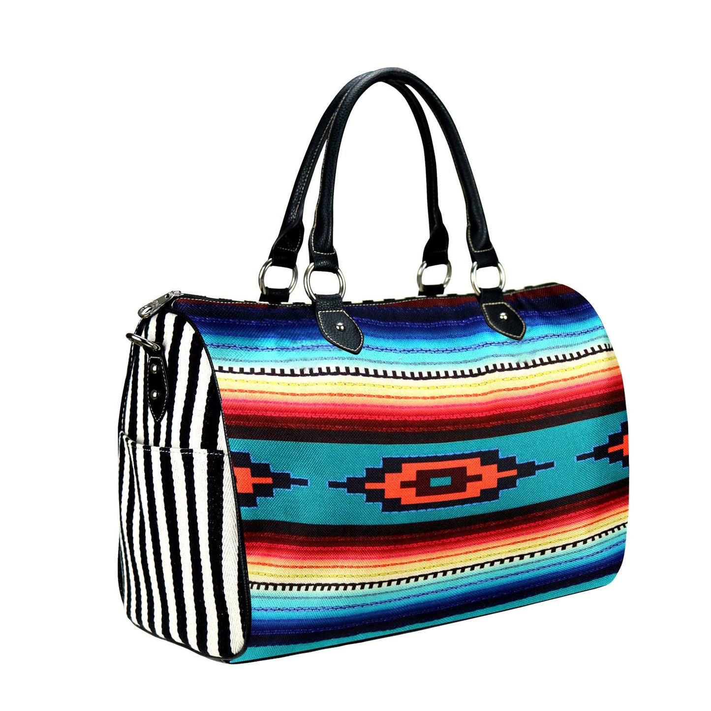 Montana West Aztec Print Collection Canvas Weekender Bag