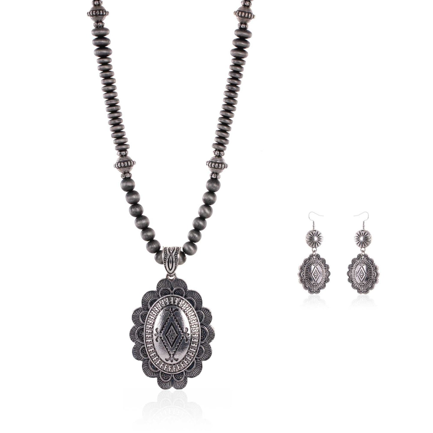 Rustic Couture  Bohemian Jewelry Sets Pendant Necklace Earrings