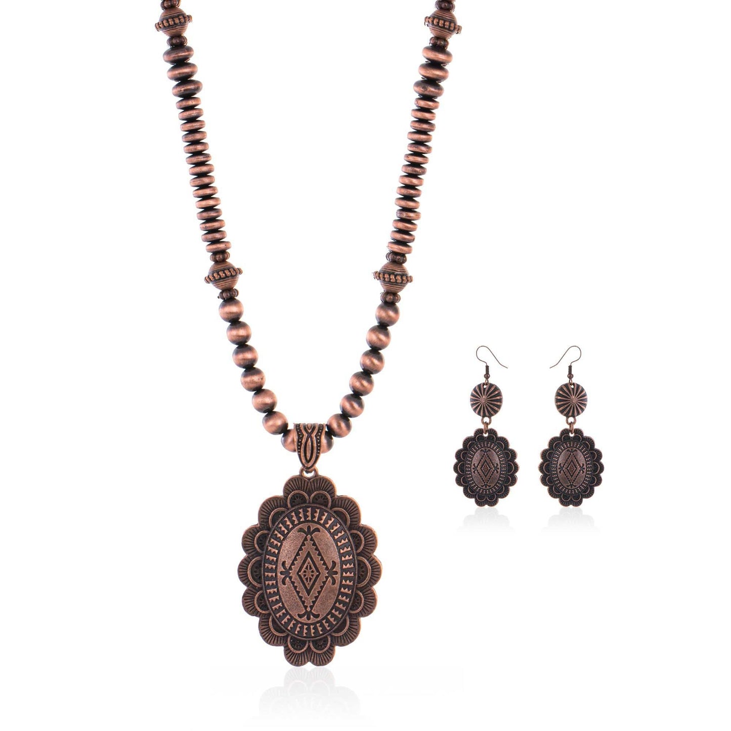 Rustic Couture  Bohemian Jewelry Sets Pendant Necklace Earrings