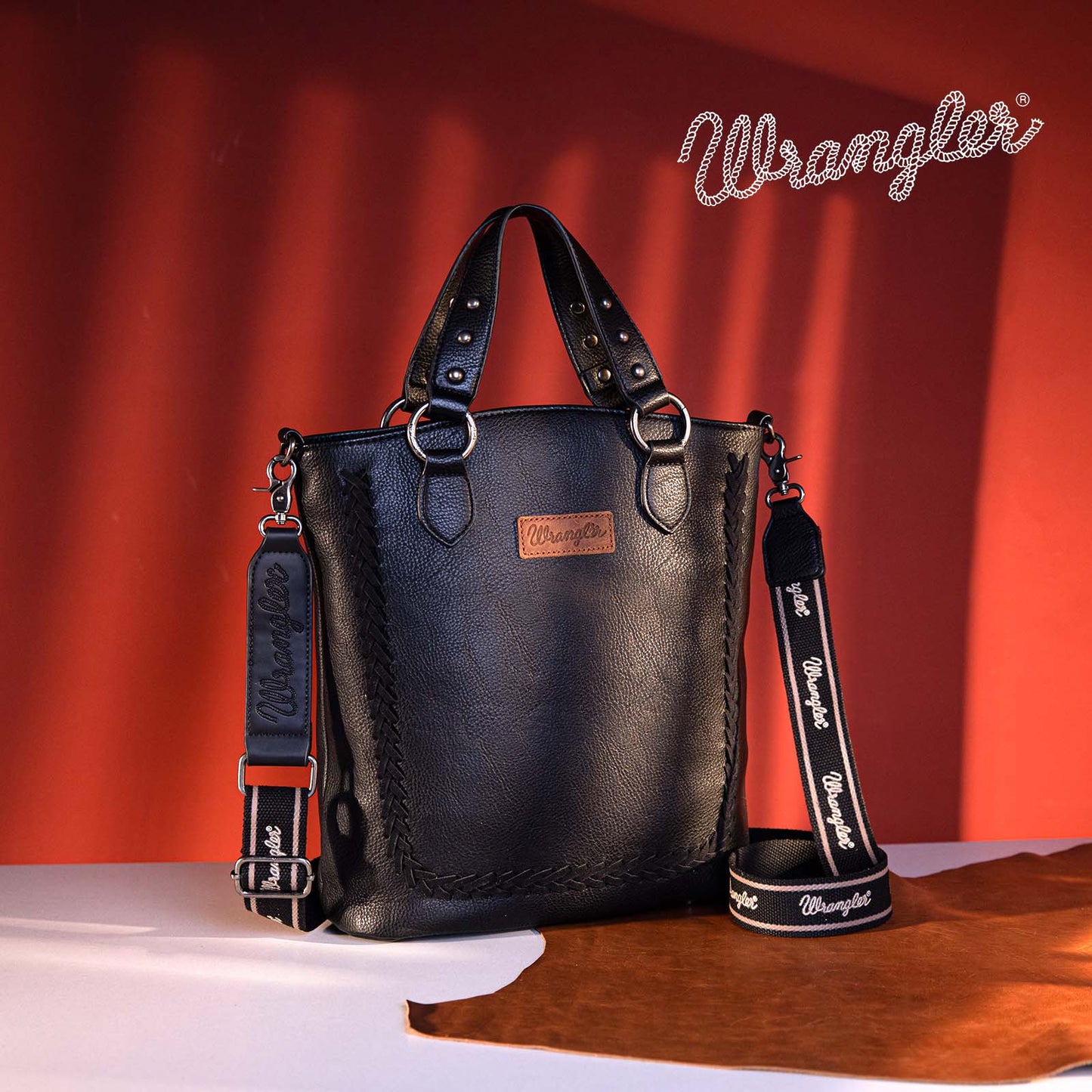 2024 New Wrangler Whipstitch detail Tote/Crossbody Bag