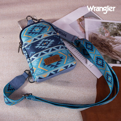 2024 New Wrangler Southwestern Print Canvas Crossbody/Sling/Chest Bag