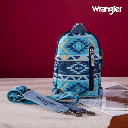 2024 New Wrangler Southwestern Print Canvas Crossbody/Sling/Chest Bag