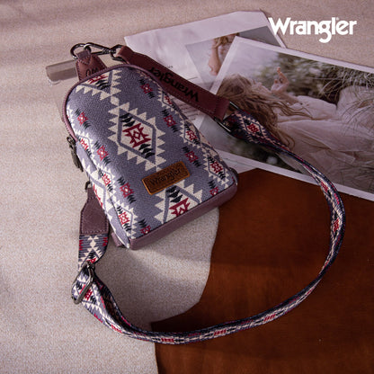 2024 New Wrangler Southwestern Print Canvas Crossbody/Sling/Chest Bag