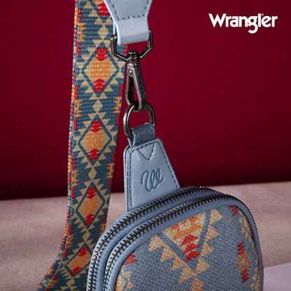 2024 New Wrangler Southwestern Print Canvas Crossbody/Sling/Chest Bag-Jean