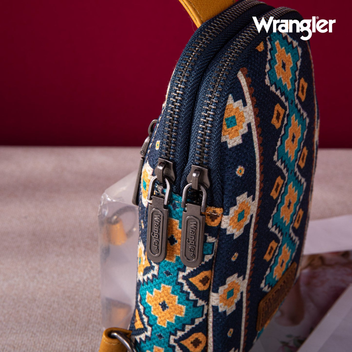 2024 New Wrangler Southwestern Print Canvas Crossbody/Sling/Chest Bag