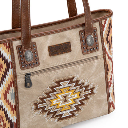 Montana West Aztec Jean Denim Collection Concealed Carry Tote