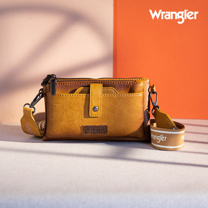 Wrangler Dual Zipper Compartment Crossbody Bag