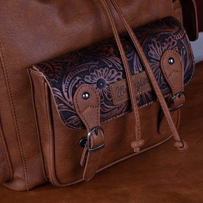 Wrangler Floral Tooled Vintage Backpack