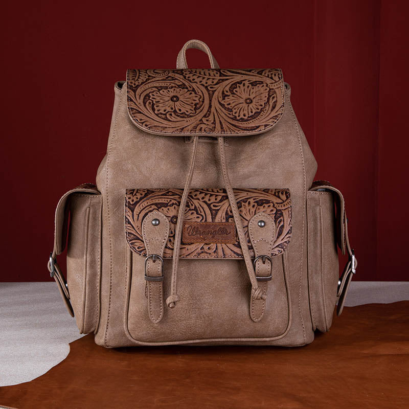 Wrangler Floral Tooled Vintage Backpack