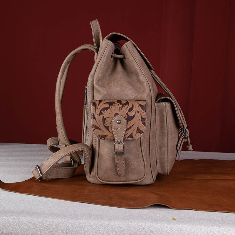 Wrangler Floral Tooled Vintage Backpack