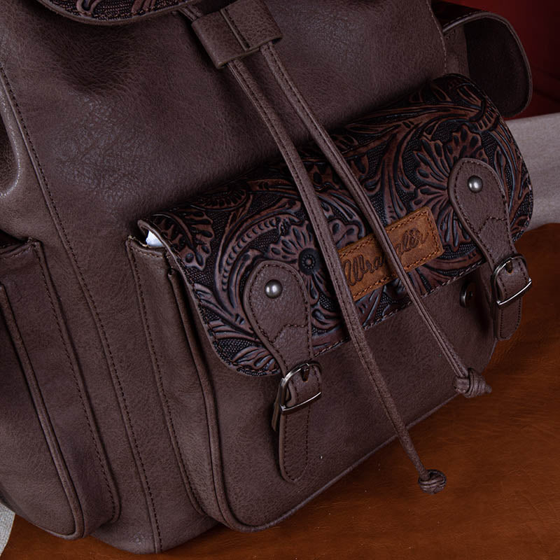 Wrangler Floral Tooled Vintage Backpack