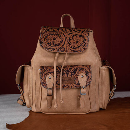 Wrangler Floral Tooled Vintage Backpack