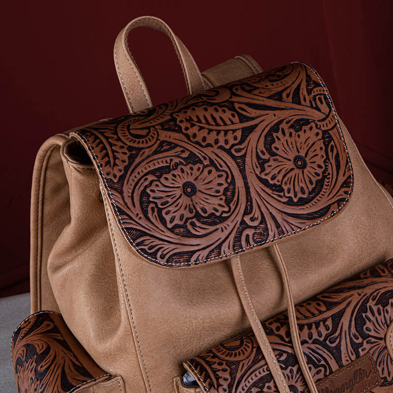 Wrangler Floral Tooled Vintage Backpack