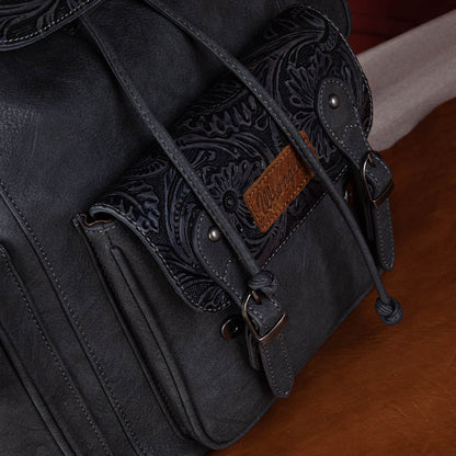 Wrangler Floral Tooled Vintage Backpack