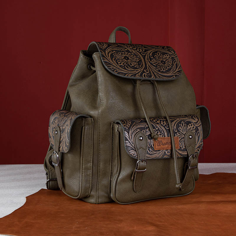 Wrangler Floral Tooled Vintage Backpack