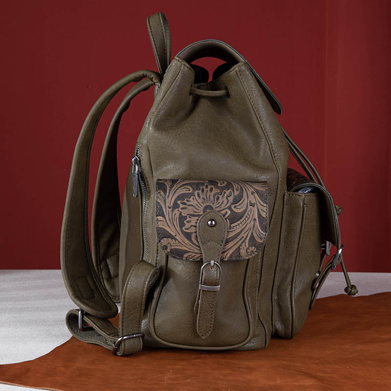 Wrangler Floral Tooled Vintage Backpack