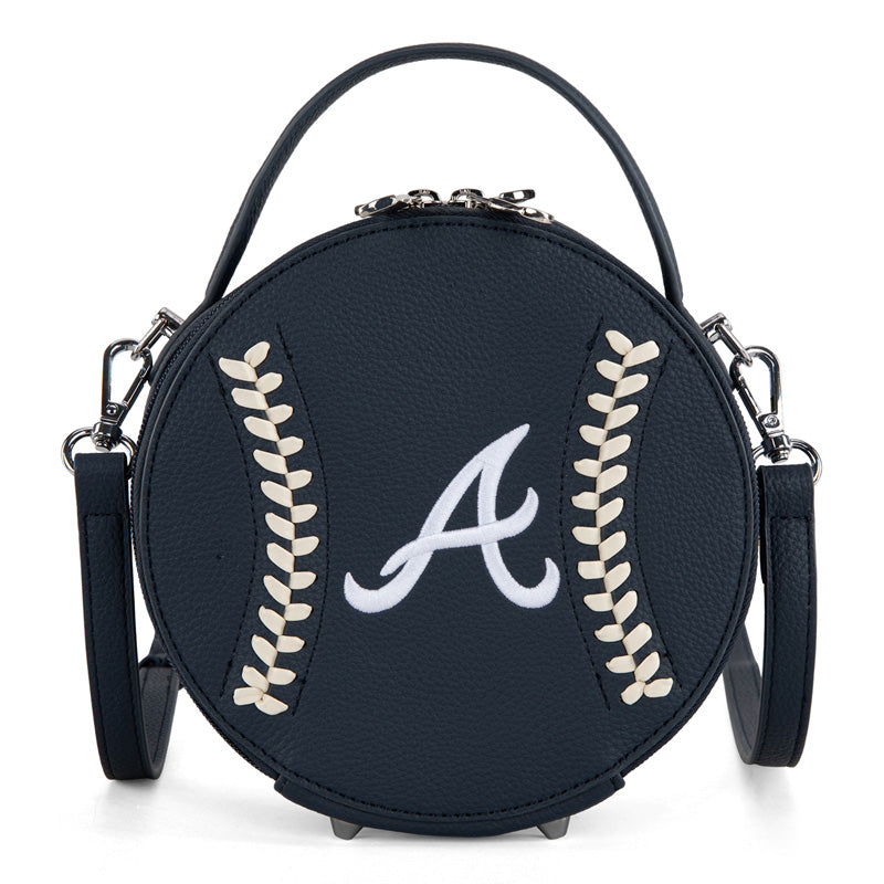 MLB Atlanta Braves Leather Circle Crossbody Bag