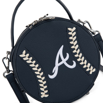 MLB Atlanta Braves Leather Circle Crossbody Bag