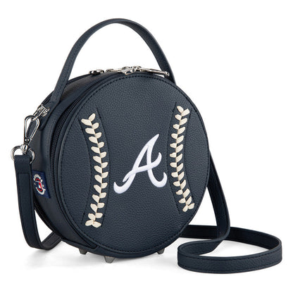 MLB Atlanta Braves Leather Circle Crossbody Bag