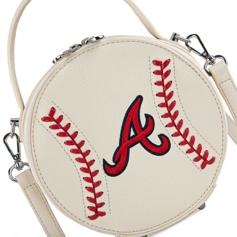 MLB Atlanta Braves Leather Circle Crossbody Bag