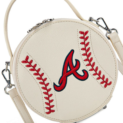 MLB Atlanta Braves Leather Circle Crossbody Bag