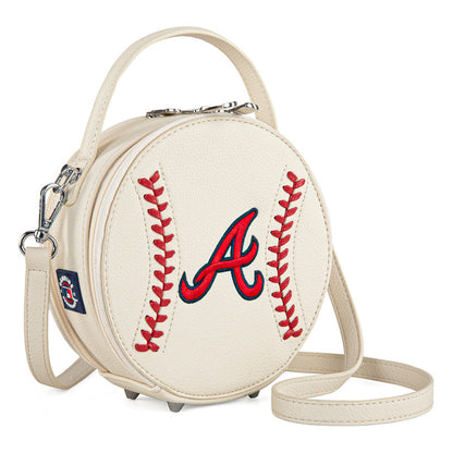 MLB Atlanta Braves Leather Circle Crossbody Bag