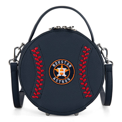 MLB Houston Astros Leather Circle Crossbody Bag