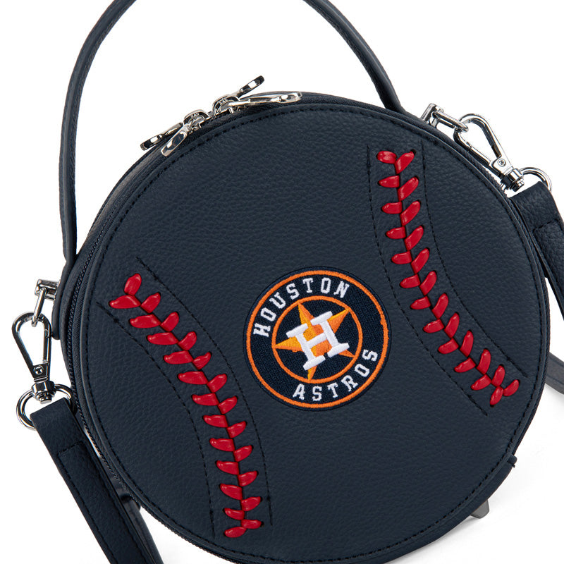 MLB Houston Astros Leather Circle Crossbody Bag