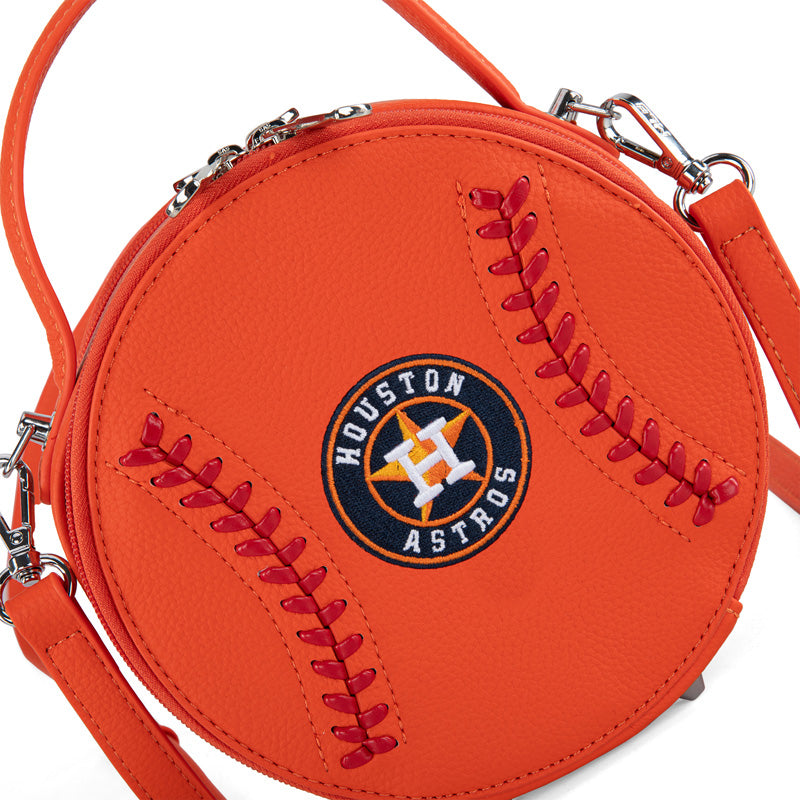 MLB Houston Astros Leather Circle Crossbody Bag