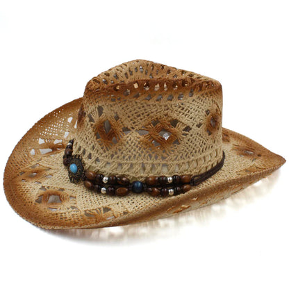 Adventure-Ready Straw Cowboy Hat