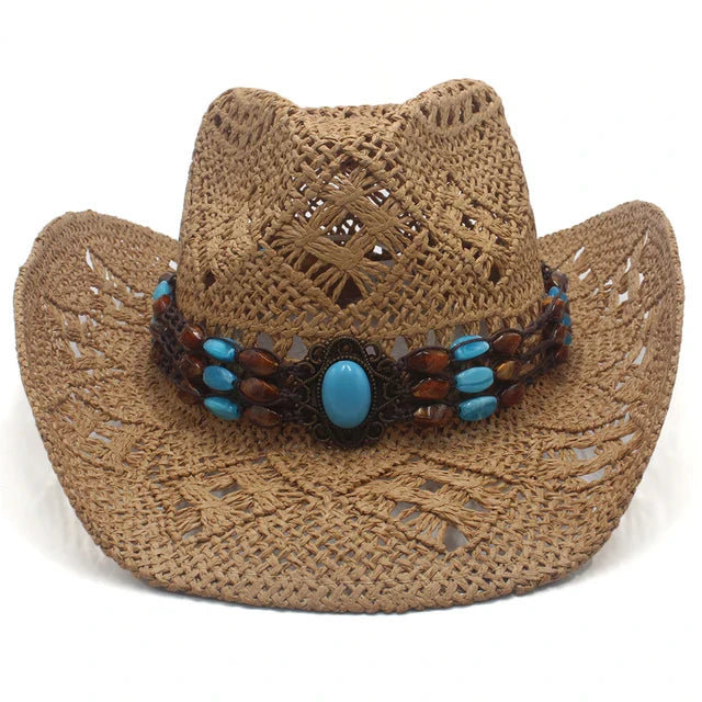 Rustic Elegance Straw Cowboy Hat