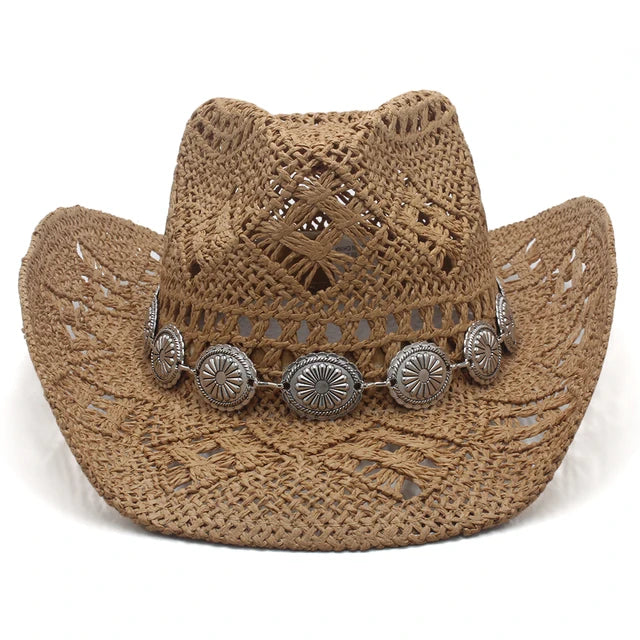 Sun-Ready Durable Straw Cowboy Hat