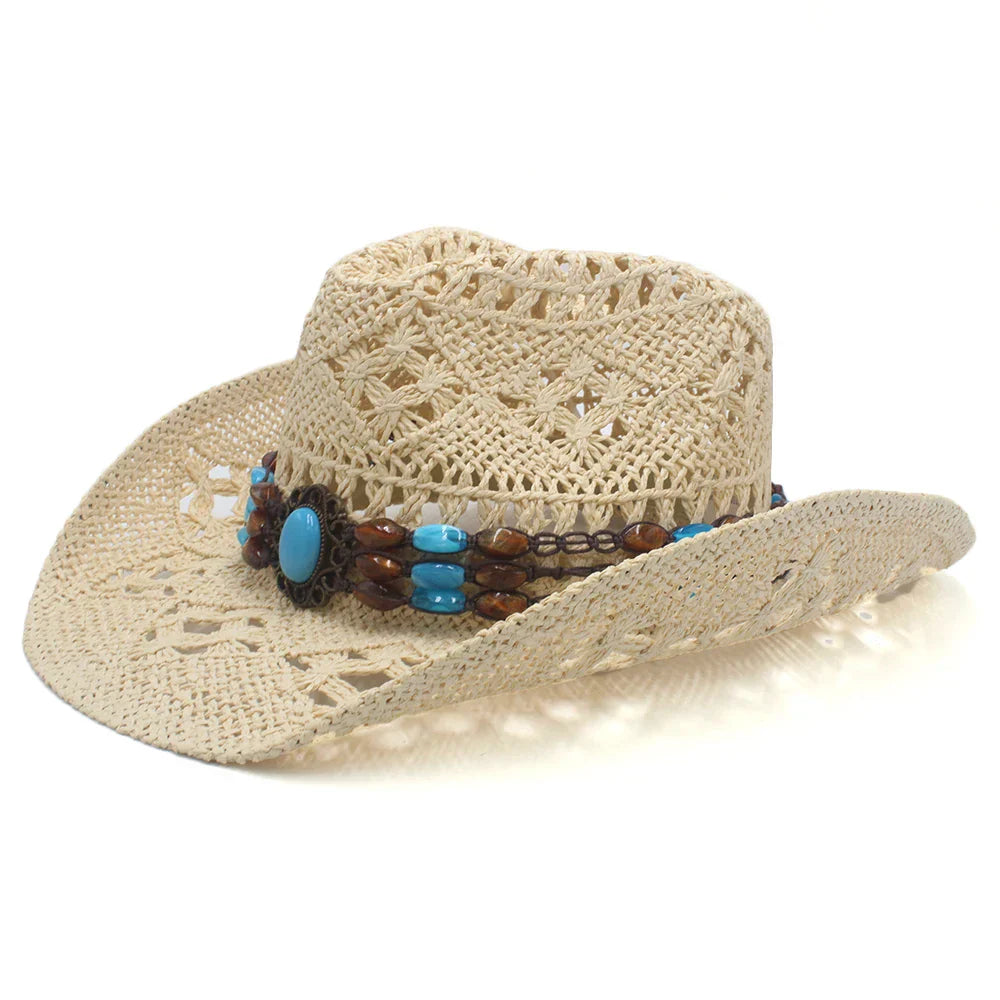 Rustic Elegance Straw Cowboy Hat