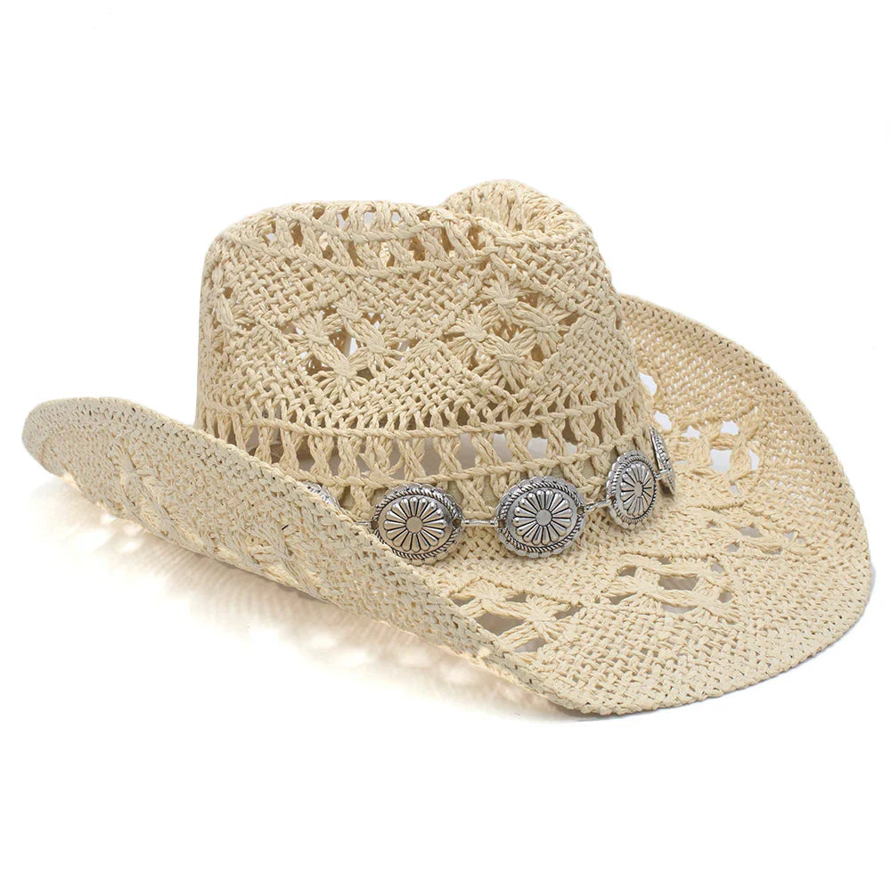 Sun-Ready Durable Straw Cowboy Hat