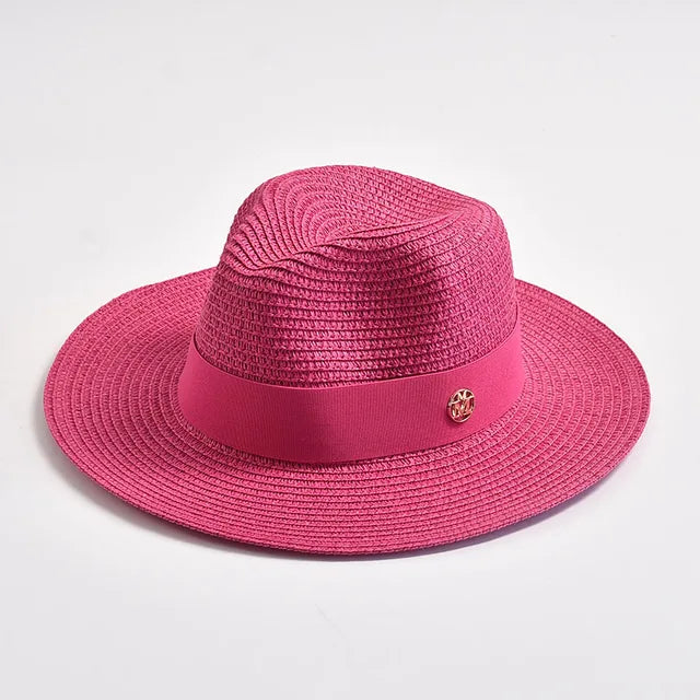 Straw Hats Panama Ribbon Decoration Elegant Luxury Cowboy Hat