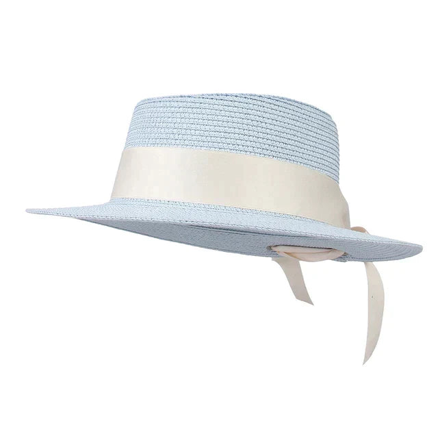 Ribbon Wide Brim Panama Summer Hat