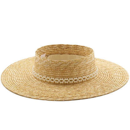 New Womens Summer Hats New Large Brim Straw Hat Summer Hats For Women Beach Cap Empty Top Sun Hat Straw summer hat for women