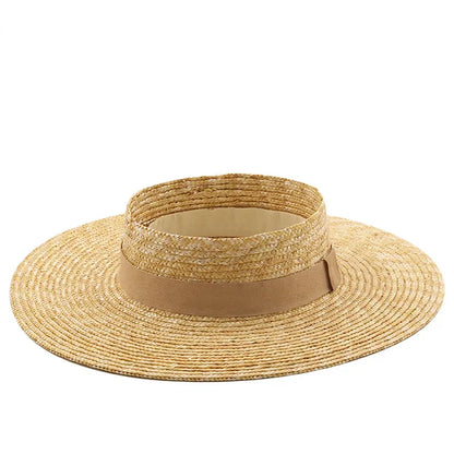 New Womens Summer Hats New Large Brim Straw Hat Summer Hats For Women Beach Cap Empty Top Sun Hat Straw summer hat for women