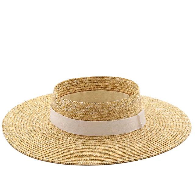 New Womens Summer Hats New Large Brim Straw Hat Summer Hats For Women Beach Cap Empty Top Sun Hat Straw summer hat for women