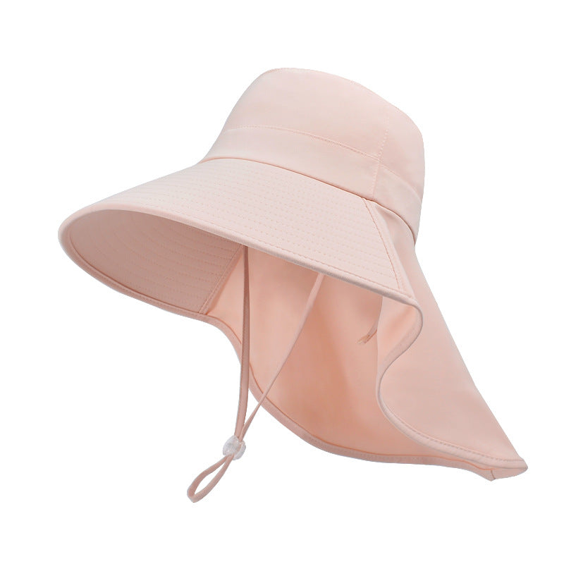 Women Outdoor Neck UV Protection Wide Brim Bucket Hat