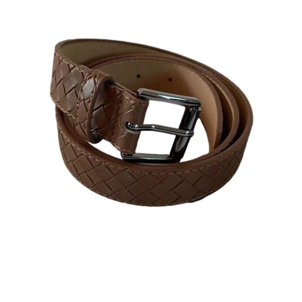 Solid color Woven Diamond Check Belt