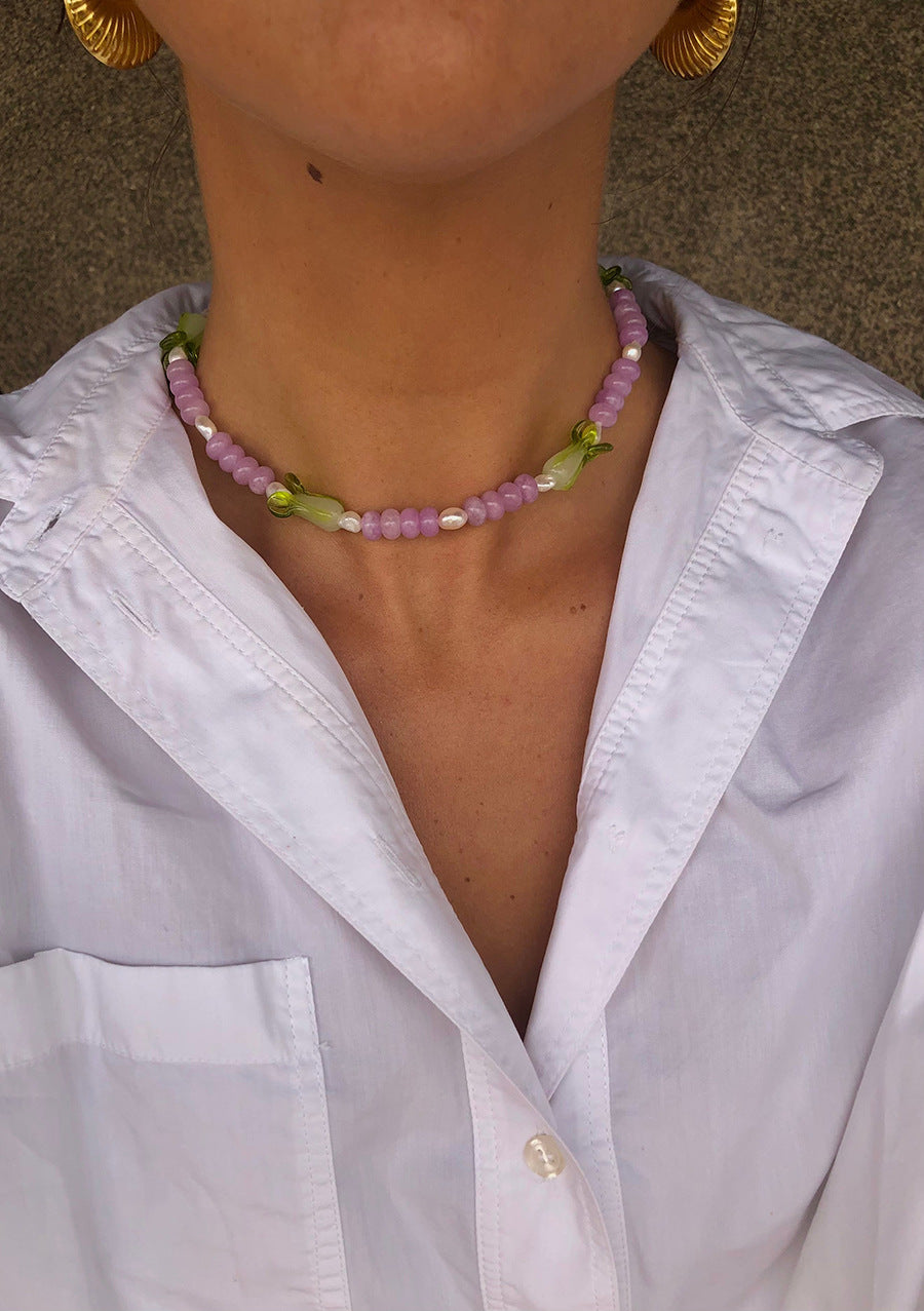 Vegetable Beaded Necklace