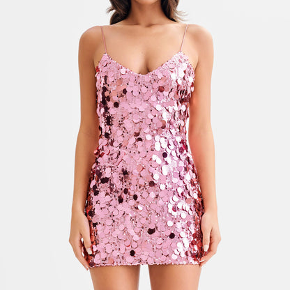 Soul Sequin Pink Mini Dress